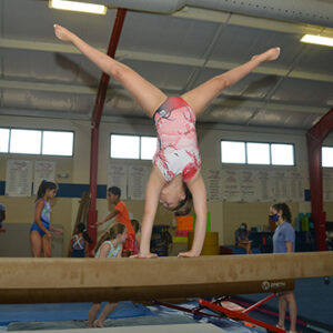 girl on a balance beam